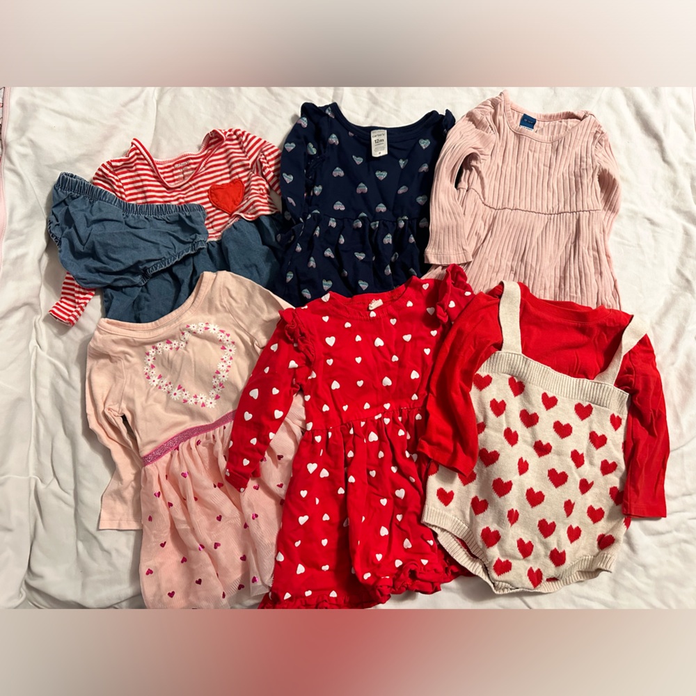 Baby Girl Valentines Bundle Size 12 Month